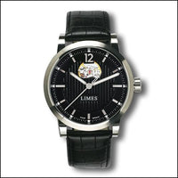 Limes Chyros Balancier Visible - Black / brown leather strap (U6017-LA2.6)