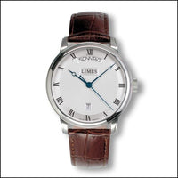 Limes Pharo Open Balance - Roman / black leather strap (U6282C-LA2.4)