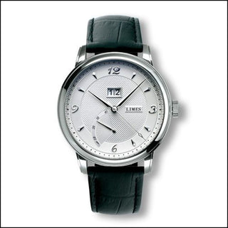 Limes - U6282C-LA4.1  Pharo BigDate - Silvered / black leather strap