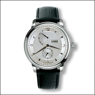 Limes - U6282C-LHR1.1  Pharo Hand wound - Silvered / black leather strap