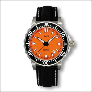 Limes - U8787-LA2.3  1Tausend Automatic Orange - Leather strap