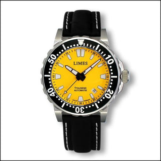 Limes - U8787-LA2.5  1Tausend Automatic Yellow - Leather strap 