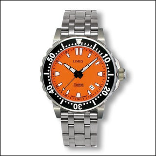 Limes - U8787B-LA2.3  Tausend Automatic Orange - steel bracelet