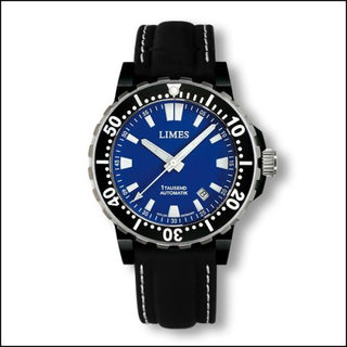 Limes - U8787SW-LA2.7  1Tausend Automatic PVD Blue - Leather strap