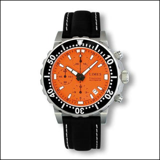 Limes - U8797-LC2.2  Endurance Chrono - Orange / leather strap