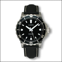 Limes Pharo Cartouche H - 6498 Standard - Black leather strap (U8887-LA1.1)