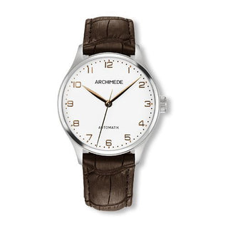 Archimede - UA4929-A3.32  Klassik 36 TwoTone / Silver / Brown Leather