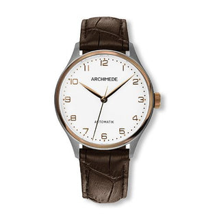 Archimede - UA4929-A3.32-EG5  Klassik 36 TwoTone / Silver / Brown Leather