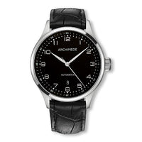 Archimede Klassik 42 Stainless Steel / Silver / Black Leather (UA7929-A2.1)