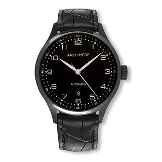 Archimede - UA7929-A2.1-SW  Klassik 42 TwoTone Stainless Steel / PVD / Black / Black Leather