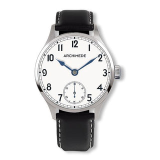 Archimede - UA7929-H1.1  DeckWatch Stainless Steel / Silver / Black Leather