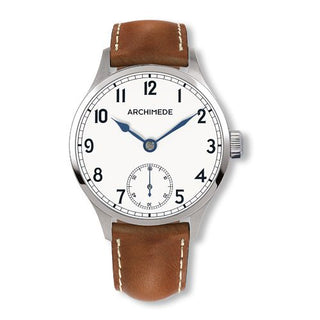 Archimede - UA7929-H1.2  DeckWatch Stainless Steel / Silver / Brown Leather