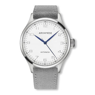 Archimede - UA7929-M2.50  Klassik 42 Stainless Steel / Silver / Grey Suede