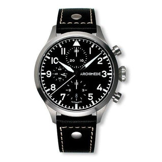 Archimede - UA7939-C1.1  Pilot Chronograph Staineless Steel / Black