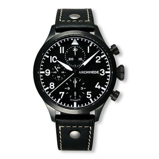 Archimede - UA7939-C1.1-SW  Pilot Chronograph PVD / Black