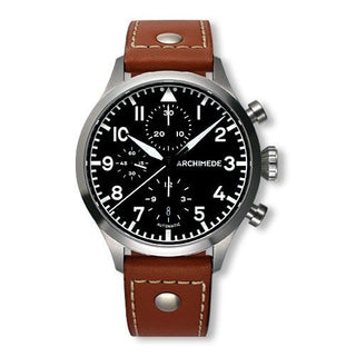 Archimede - UA7939-C1.2  Pilot Chronograph Staineless Steel / Black