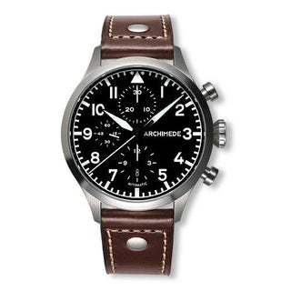 Archimede - UA7939-C1.3  Pilot Chronograph Staineless Steel / Black