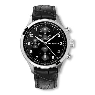 Archimede - UA7939-C2.31  Klassik Chronograph Stainless Steel / Black / Leather