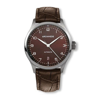 Archimede - UA7969-A3.10  Klassik 39 Stainless Steel / Brown / Brown Leather