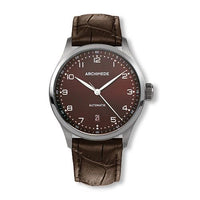 Archimede Klassik 39 Stainless Steel / Silver / Black Leather (UA7969-A3.10)