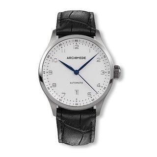 Archimede - UA7969-A3.3  Klassik 39 Stainless Steel / Silver / Black Leather