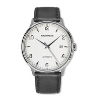 Archimede DeckWatch Stainless Steel / Silver / Black Leather (UA8068P-A1.1)