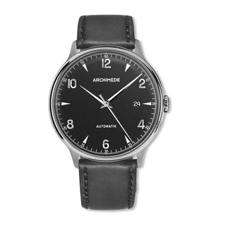 Archimede - UA8068P-A3.1  1950-2 Stainless Steel / Silver / Black Leather