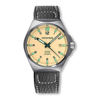 Archimede - UA8239-A5.1-H  OutDoor 39 Protect Stainless Steel / Cream / Leather