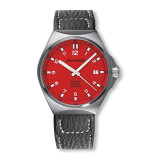 Archimede - UA8239-A6.1-H  OutDoor 39 Protect Stainless Steel / Red / Leather