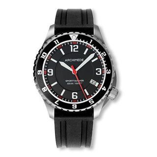 Archimede - UA8974-GS-A1.2  SportTaucher GMT Stainless Steel / Black / Rubber