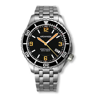 Archimede - UA8974B-TS-A4.1  SportTaucher Stainless Steel / Black / Bracelet