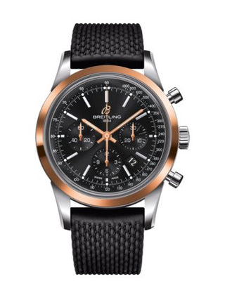 Breitling - UB015212.BC74.278S  Transocean Chronograph Stainless Steel Red Gold / Black / Rubber Aero Classic 