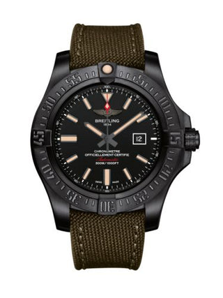 Breitling - V1731010/BD12/105W/M20BASA.1  Avenger Blackbird 48 Black Titanium / Volcano Black / Military / Pin