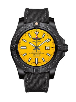 Breitling - V173104T.I524.100W  Avenger Blackbird 48 Black Titanium / Cobra Yellow / Military / Boutique Editions