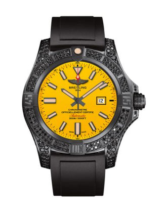 Breitling - V17310AU.I529.137S  Avenger Blackbird 48 Black Titanium / Diamondworks / Cobra Yellow / Rubber