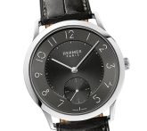 Hermès  - W043203WW00  Slim d'Hermès GM Stainless Steel / Graphite