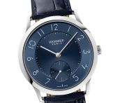 Hermès  - W043204WW00  Slim d'Hermès GM Stainless Steel / Blue