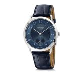 Hermès  - W043204WW00  Slim d'Hermès GM Stainless Steel / Blue