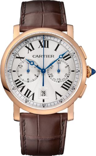 Cartier - W1556238  Rotonde de Cartier Chronograph Pink Gold / Silver