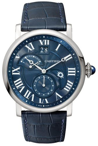 Cartier - W1556241   Rotonde de Cartier Second Time Zone Day / Night White Gold / Blue