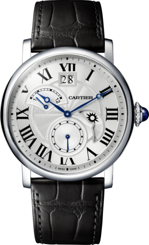 Cartier - W1556368  Rotonde de Cartier Second Time Zone Day / Night Stainless Steel / Silver