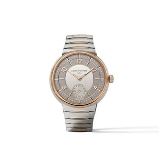 Louis Vuitton - W1SP10  Tambour Automatic Stainless Steel - Rose Gold / Grey / Bracelet