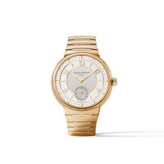 Louis Vuitton - W1YG10  Tambour Automatic Yellow Gold / Silver / Bracelet