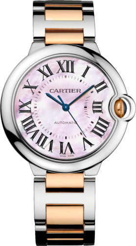 Cartier - W2BB0011  Ballon Blue de Cartier 36 Automatic Stainless Steel / Pink Gold / Mother of Pearl / Bracelet