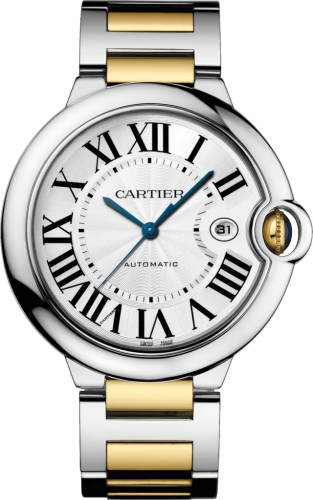 Cartier - W2BB0022  Ballon Blue de Cartier 42 Automatic Stainless Steel / Yellow Gold / Silver / Bracelet