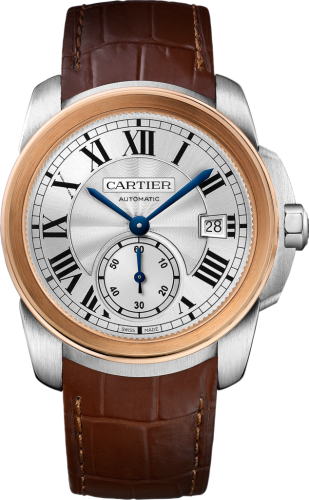 Cartier - W2CA0002  Calibre de Cartier 38 Stainless Steel / Pink Gold / Silver