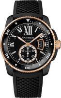 Cartier Calibre de Cartier Chronograph Stainless Steel / Pink Gold / Silver / Bracelet (W2CA0004)