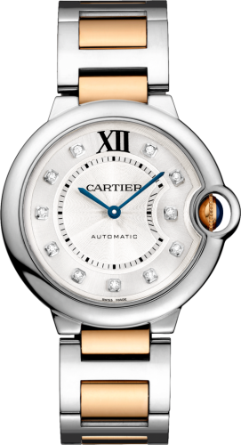 Cartier - W3BB0018  Ballon Blue de Cartier 36 Automatic Stainless Steel / Pink Gold / Diamond / Bracelet