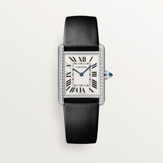 Cartier - W4TA0017  Tank Must Large Quartz Stainless Steel - Diamond / Silver