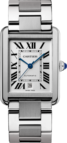 Cartier - W5200028  Tank Solo Automatic Stainless Steel / Silver / Bracelet